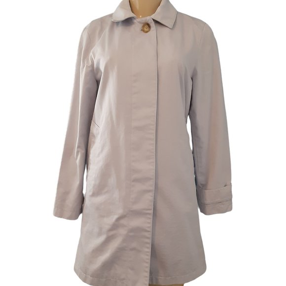 Pale Purple/Lavender Gap Trench Coat w/Hidden Button Up Closure Size XS - Picture 1 of 13